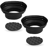 NVX XBAF69 2 Piece Universal 6x9&rdquo; Silicone Rubber Speaker Baffles | With Self Adhesive Foam Base Pad