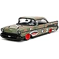 Big Time Muscle 1:24 1957 Chevrolet Bel Air Die-Cast Car, Toys for Kids and Adults(Army Green)