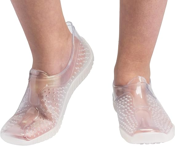 clear aqua shoes