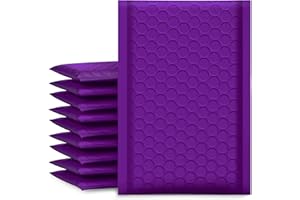 UCGOU Bubble Mailers 4x8 Inch Purple 50 Pack Poly Padded Envelopes Small Business Mailing Packages Opaque Self Seal Adhesive Waterproof Boutique Shipping Bags for Jewelry Makeup Supplies #000