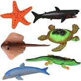 ArtCreativity Growing Sea Animals 6 Different Water Expanding Sea Creatures - Grows 6X Larger, Amazing Sensory Jelly-Like Toy, Fun Educational Gift, Party Favor, Easter Basket Stuffer for Kids