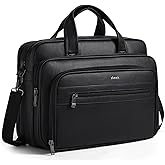 Shrrie Leather Messenger Bag for Men&Women 17 Inch Leather Laptop Bag,Water-Resistant Large Shoulder Satchel Office,Work