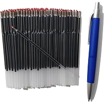 Amazon.com : 100 Pcs 0.7 Ball Pen Refills,Retractable Ball Point ...
