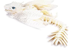 Guwewu Feathered Wyvern Dragon, 3D Printed Dragon, Articulated Dragon, Fidget Dragon, 3D Printed Toys, Desktop Pet (Frostscale)