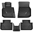 3W 2018-2024 BMW X3 Floor Mats & 2019-2024 X4 Floor Liner, All Weather TPE Custom Fit X3/X4 Accessories for BMW X3 30i X3 M40i X3 30e X3 M BMW X4 M M40i xDrive30i Full Set Car Mats, 5pcs