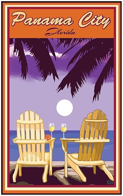 Amazon Com Panama City Florida Adirondack Chairs Palms White Wine