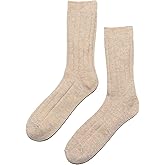 State Cashmere Unisex Ribbed Socks 100% Pure Cashmere Super Soft Bed Cuff Socks