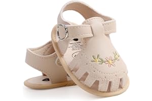 QWZban Infant Baby Boys Girls Summer Sandals Party Wedding Dress Flats Shoes Newborn Crib Shoes First Walkers Prewalkers 0-18 Months