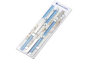 Blujellyfish Beach Style Tile Real Seashell Inside Blue Cream White Brushed Steel Art Mosaic Kitchen Backsplash Bath Decor (1 Sample 4x12 Inches)…