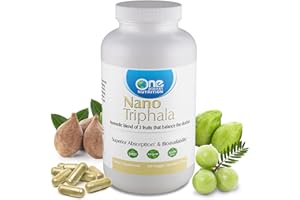 One Planet Nutrition Nano Triphala 250 mg Veggie Capsules (120 Servings), Extracts of 3 Fruits, Nano for Enhanced Absorption, Supports Digestive System & Gut Health, Non-GMO, Vegan, Gluten Free
