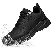 KEFUWU Mens Golf Shoes Spikeless Waterproof Non Slip | Wide Golf Shoes for Men Breathable Lightweight Cushion