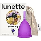 Lunette Period Cup – Menstrual Cup with 12h Leak-Free Comfort - Soft 100% Medical-Grade Silicone - Eco-Friendly Pad & Tampon Alternative Reusable for 10 Years - One-for-One Donation – Size 1 Violet