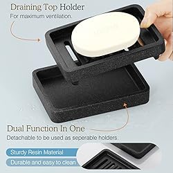 Luxspire Soap Dish Tray, Double Layer Draining Soap