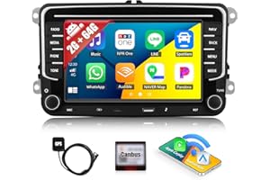 CAMECHO 2G+64G Android 13 Car Stereo for VW Jetta Tiguan Golf Beetle Passat with Wireless CarPlay Android Auto 7" Touch Scree