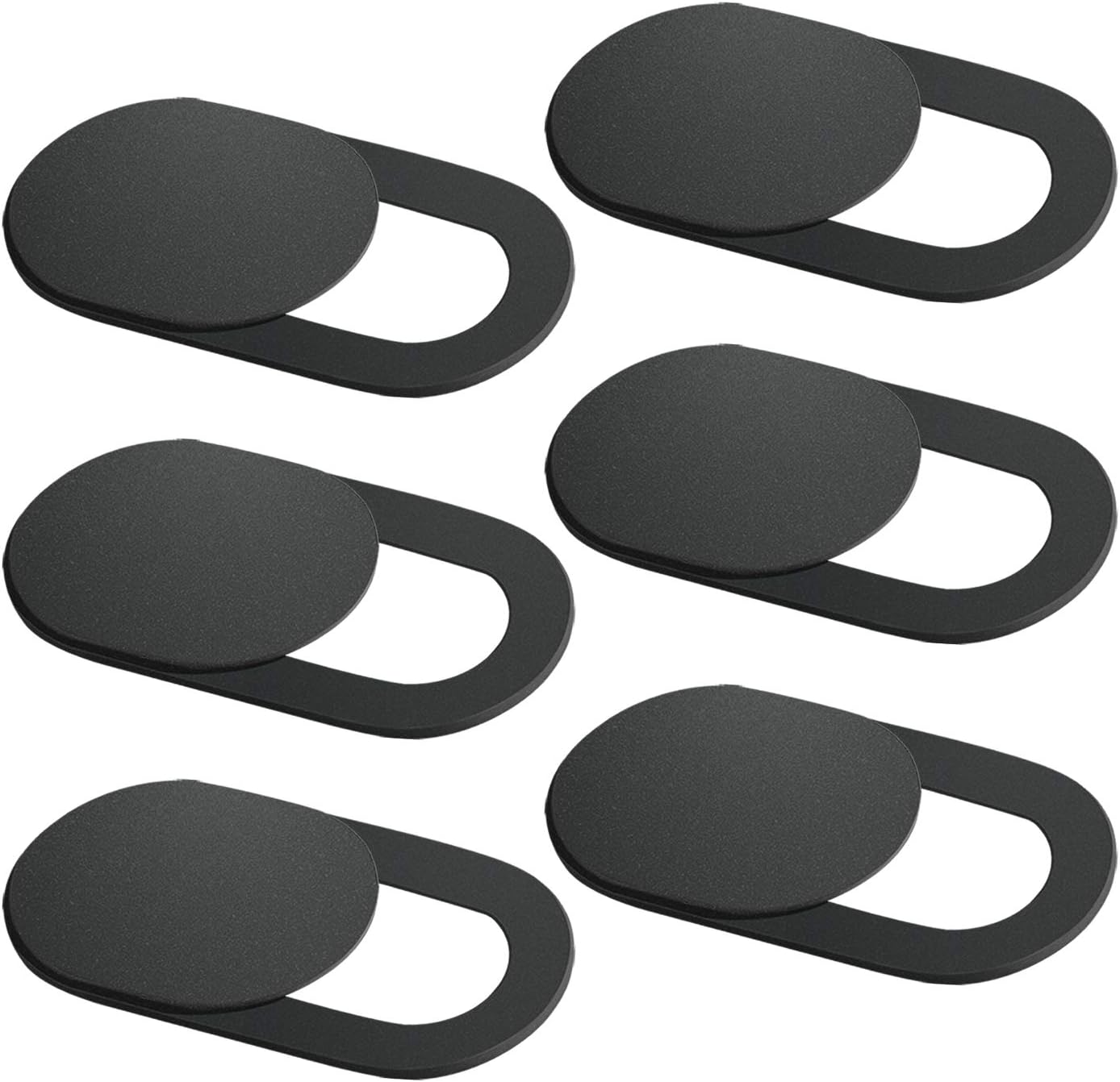 6 Pack Webcam Cover, Laptop Camera Cover Slide Sticker, Ultra-Thin Web Cam Blocker for MacBook Pro Surface Tablet PC iPad AIO Desktop Computer iPad Echo Show Phones Protect Privacy - Black