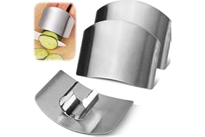 2 Pack Finger Guards for Cutting-Finger Protector,Stainless Steel Finger Guards for Cutting Food,Stainless Steel Finger Guard