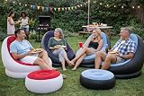 eBoutik Deluxe Inflatable Lounge Chair & Footstool Navy view 4