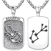Zodiac Necklace 925 Sterling Silver Constellation Necklace Horoscope Astrology Pendant Zodiac Jewelry Gift for Men Women