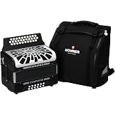 Hohner Compadre Diatonic Accordion - Keys of FBbEb (FA) - Black | 62 Notes, Standard Straps with Gig Bag