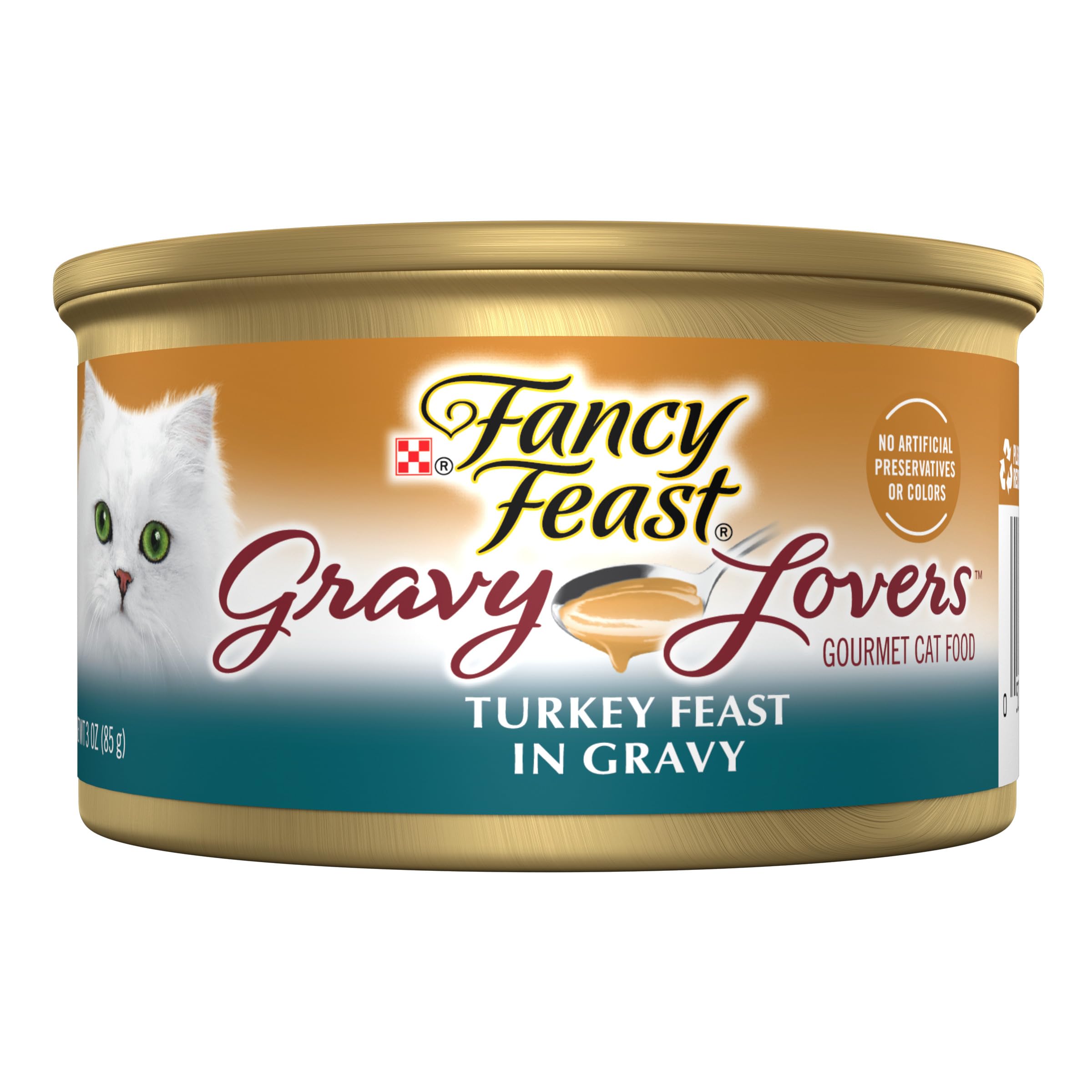 Photo 1 of Purina Fancy Feast Gravy Lovers Turkey Feast Grilled Gourmet Cat Food in Wet Cat Food Gravy - (Pack of 24) 3 oz. Cans