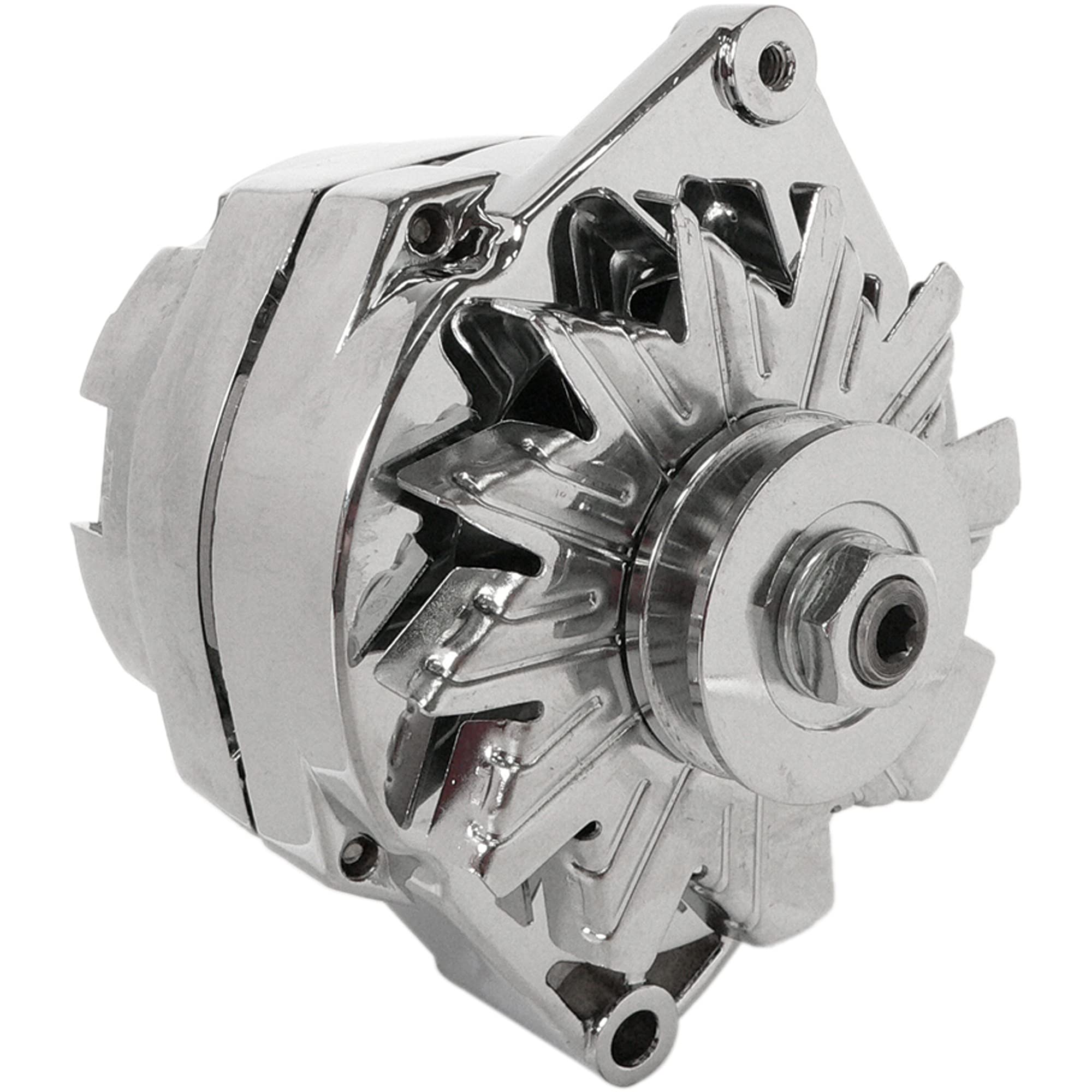thumbnail interactive-video image 1 of Autodayplus Chrome 110 Amp 1-Wire High Output Alternator For BBC SBC Chevy - 7127-SE105C 1 of 2