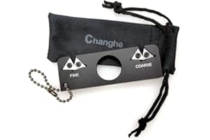 CHANGHE Pocket Knife Sharpener Hunting Sharpener - 40° Tungsten Carbide and Ceramic with Coarse Sharpening and Fine Honing for Pocket Knives, Hunting Knives