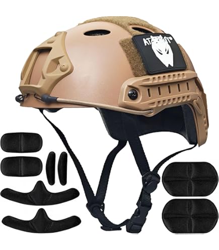 Airsoft Helmet - Tactical Military Paintball Bump Army Helmets For Kids Men Women Swat Sniper Combat Pilot Climbing Forestry Caving Pj Type Fast