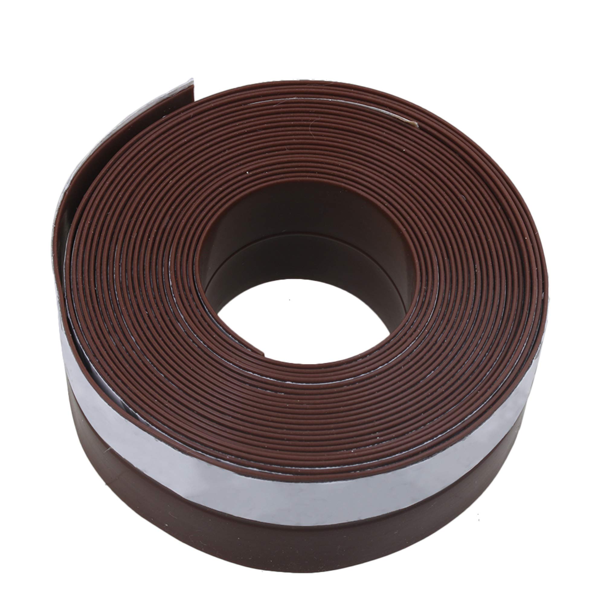 Yibuy 5M 25x1MM Brown/Black Rubber Sealing Strip for Garage Door Weatherstrip