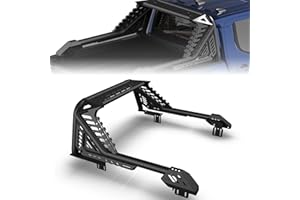 KOKSHELY Heavy-Duty Roll Bar for Tacoma, Ranger, Colorado, Canyon, Frontier|Tacoma Roll Bar|Adjustable No-Drill Sports Ball|Light Mount Ready|Fits Open Beds & Retractable Hard Tonneau Cover with Rails