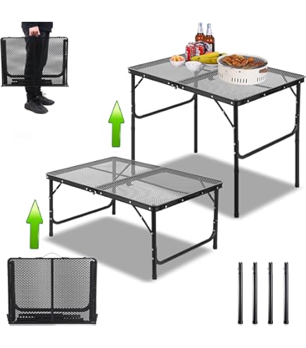 Amazon.com: Large Folding Grill Table Portable for Outside