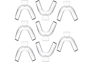 8 Pieces Teeth Whitening Mouth Trays Thermoplastic Teeth Trays Thermoforming Teeth Guards Mould Dental Oral Care Kit for Teet