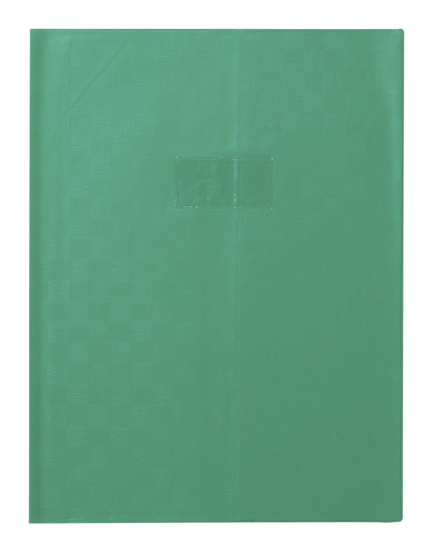 Calligraphe 71305C - One Madras Grain Exercise Book with bookmark flaps in Green - Size: 24x32 cm - 22/100th with Label Holder and Bookmark - PVC Opaque