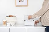 Ubbi Baby Wipes Dispenser with Weighted Plate and Seal Taupe view 7