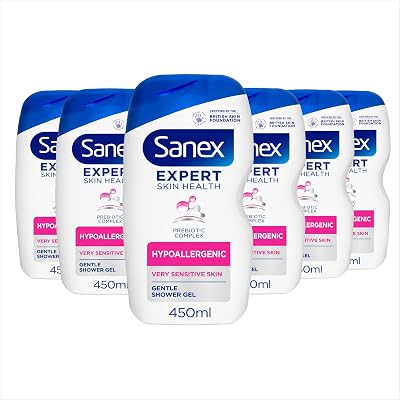 Sanex Expert Skin Health Hypoallergenic Shower Gel 450ml 6 Pack