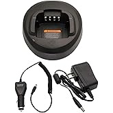 PMLN5228A Rapid Charger DC 12V/24V Car Charger Compatible with Motorola EP350 CP185 CP100D CP476 CP477 CP1300 CP1600 CP1660 Radio, PMNN4476 PMNN4476A PMNN4080 PMNN4082 Battery Charger
