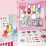Tulalo Kids Nail Kits Non-Toxic Peel-Off Kid Nail Polish Safe Quick Dry Nail Polish Lip Balm DIY Beauty Kit for Kid Aged 6 Ye