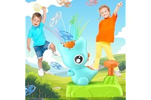 Unyfu Outdoor Toys for Kids Ages 4-8 Flying Disc Launcher Toy Dinosaur Butterfly Catching Game Fun Outdoor or Indoor Toys for Boys and Girls Ages 3-5 Backyard Games Birthday Gift Age 3-12 Year Old