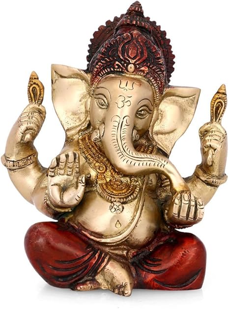 Amazon 祝福 真鍮 ガネーシャ アイドル 象 ヒンズー教 神 ガネーシャ 彫刻 ガンパティ ハンドメイド 像 置物 オブジェ オンライン通販