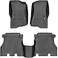 WeatherTech Custom Fit FloorLiners for Jeep Wrangler 4-Door, Rubicon 392, Unlimited 4-Door - 1st & 2nd Row, Black