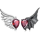Gothic/Black Cat/Bat Earrings for Women 925 Sterling Silver Vintage Halloween Bat Black Cat Jewelry for Women