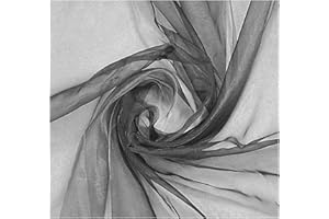 MDS-MEGADECORSUPPLY MDS Pack of 10 Yards Long Bridal Solid Sheer Organza Fabric Bolt for Wedding Dress, Fashion, Crafts, Decorations, Backdrop, Christmas Craft Supplies, Silky Shiny Organza Fabrics 44” Wide- Silver Gray