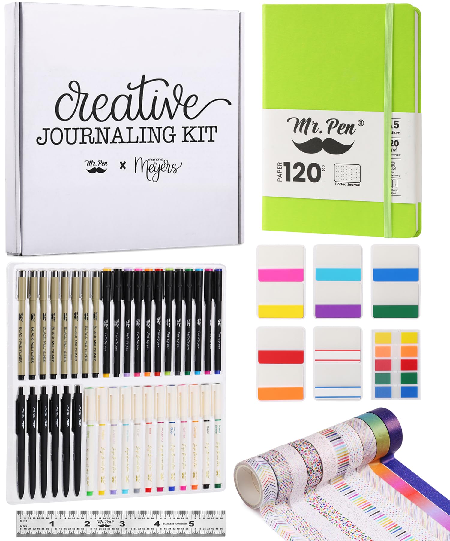 Photo 1 of Mr. Pen- Creative Journaling Kit, 300-Piece Set for Bullet Point Journaling, Includes Notebook, Pens, Markers, Washi Tape & Tabs, Giftable Journaling Supplies for Beginners & Pros
