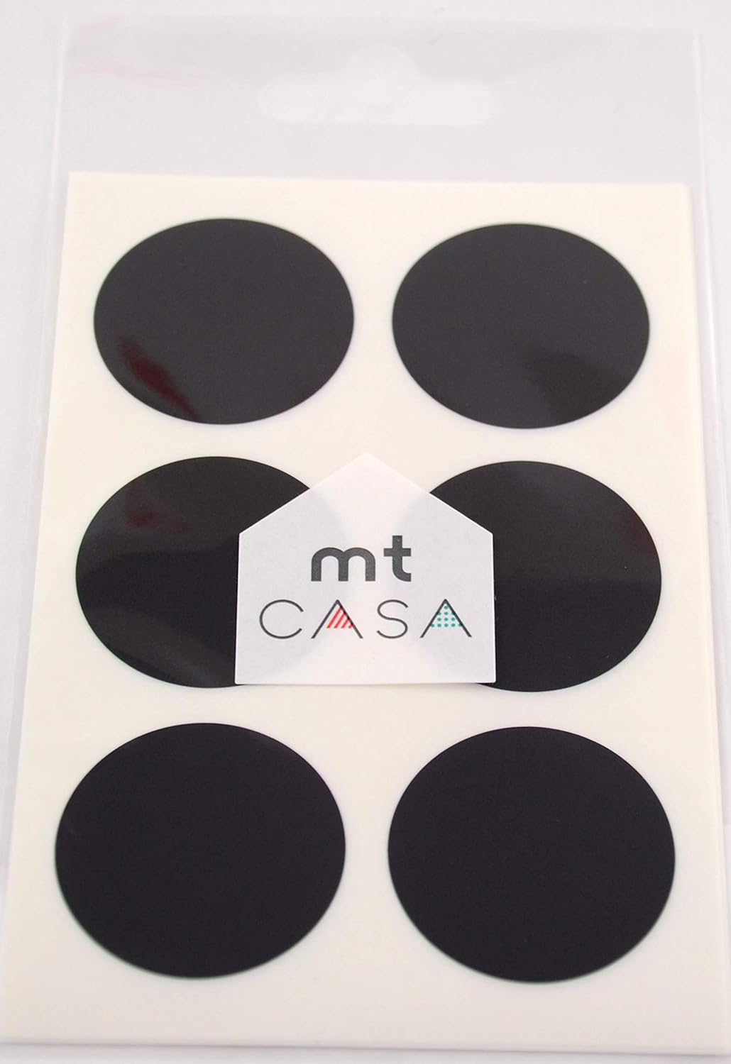 MT CASA 35 mm Seal Circle Sticker - Matte Black (Pack of 30), 35mm / 30 pieces