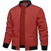 TACVASEN Men's Lightweight Jacket Spring Bomber Fall Windbreaker Casual Stylish Coats with Pockets