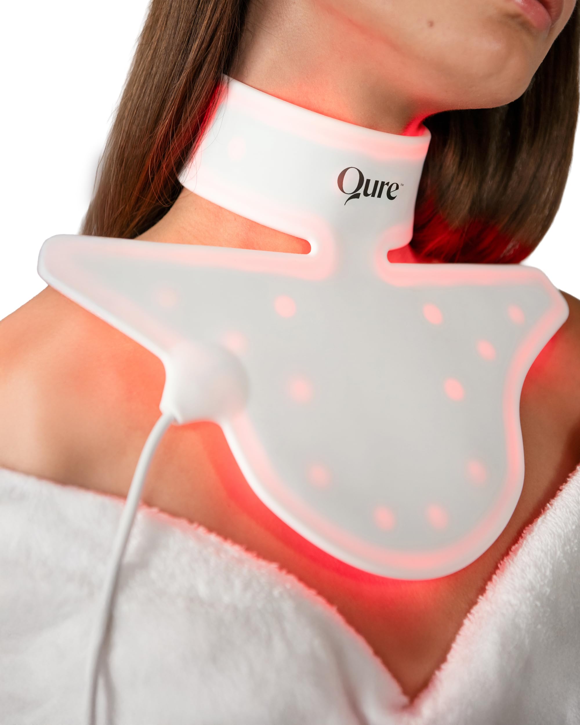 Photo 1 of Qure Neck & Décolletage & Chest LED System, Red Light Therapy with 2 Wavelengths of Light, Red 633nm and Near-Infrared 830nm
