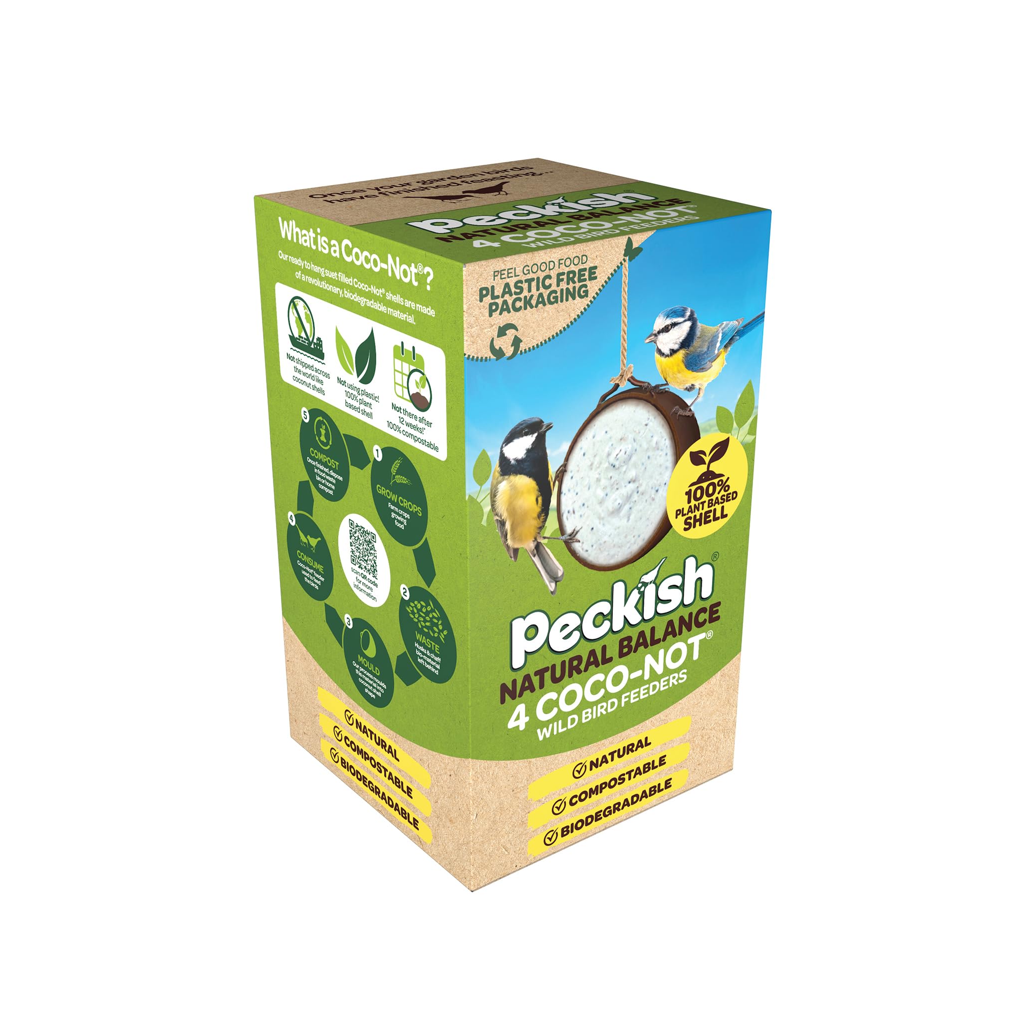 Peckish PK Natural Balance Coco-Nots 4pk, Brown