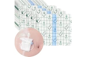 PLCEO Waterproof Shower Cover Shields for Dialysis Port Picc Line Chest Catheter PD Peritoneal Dialysis Chemo Port Feeding Tube G-Tube Patient ，Shower Protector 8"x8"(Pack of 25)