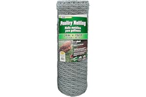 YARDGARD Chicken Wire 1 Inch Mesh 24 Inch X 150 Foot 20 Gauge Galvanized Steel Wire Fence Ideal for Crafting, Garden Protection, Bird Enclosures, Chicken Coops, Poultry Netting and Rabbit Fencing