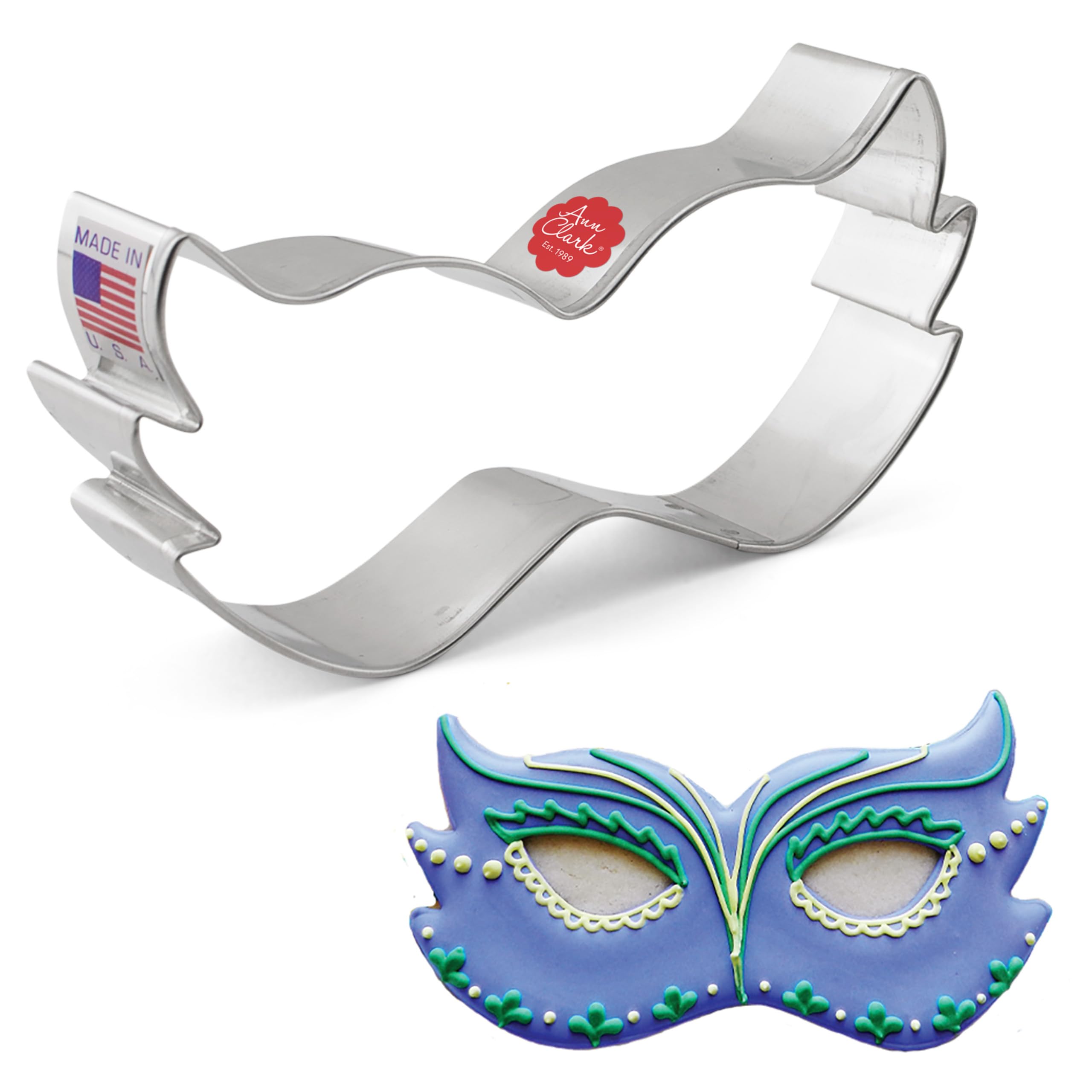 Ann Clark Cookie Cutters Mardi Gras/Costume Mask Cookie Cutter, 11.43 cm