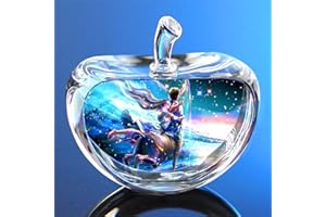 12 constellation Clear Rare Crystal Glass Apple Model Figurines Paper weights natural stones and minerals Photo Customized Cr